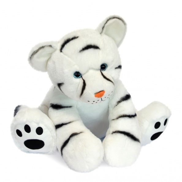  - terre sauvage - peluche bébé tigre blanc 35 cm 